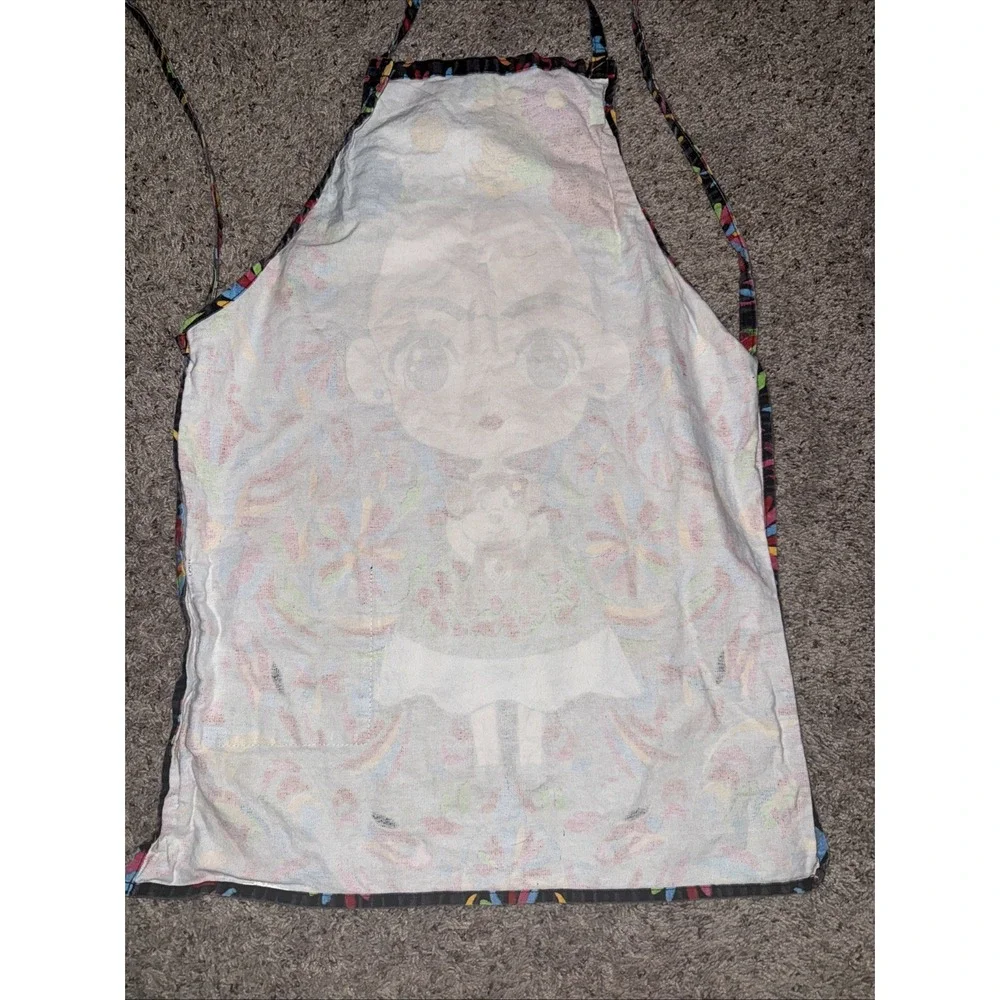 Frida Kahlo cartoon Mandil Apron‎ multi purpose pocket Sunflower Monkey flowers